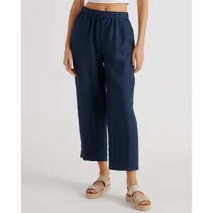 Quince 100% European Linen Pants Deep Navy XL